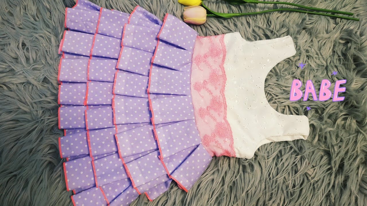 فستان عمر سنتين  بطبقات كلونات مع تنوره نص كلوش كيووووت وناعم وسهل .. المبتدئات ركزو معلومات تهمكم