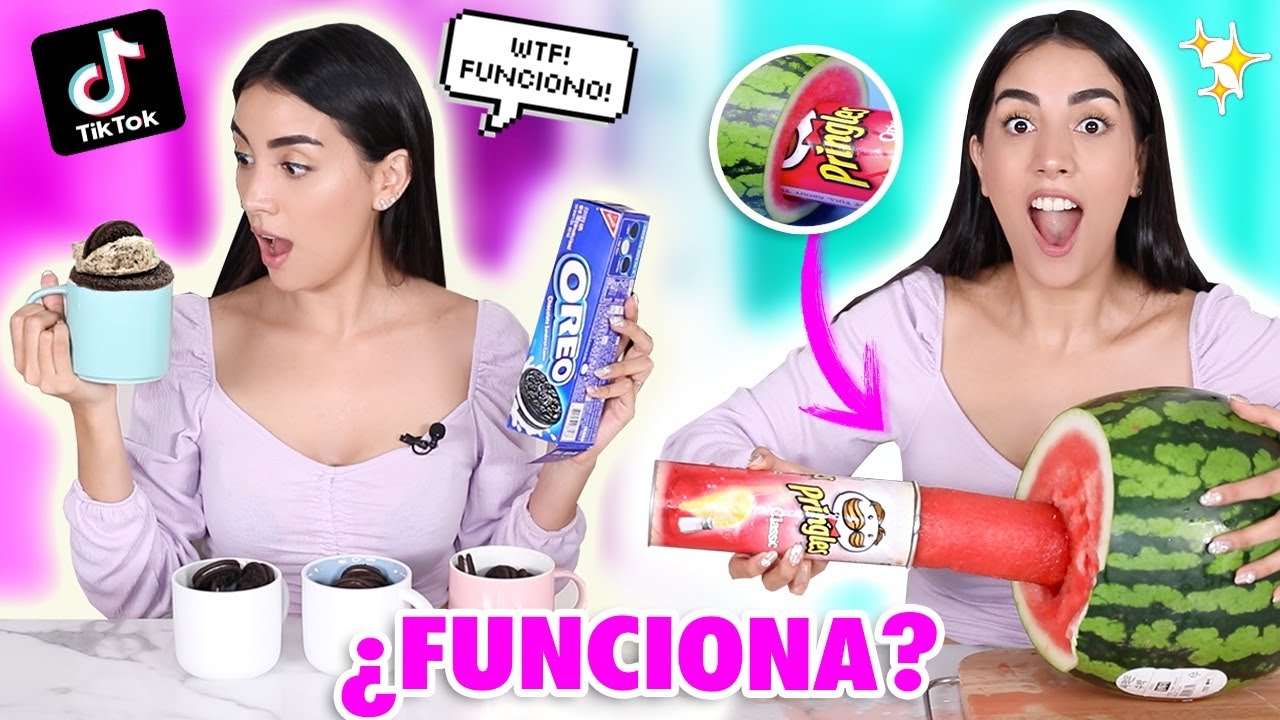 PROBANDO TRUCOS RAROS DE TIK TOK! 😱 COMIDA VIRAL 🍳 ¿Funcionan? | Claudipia