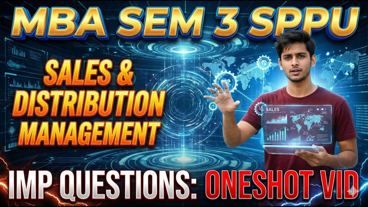 Sales and Distribution Management One Shot PYQ | MBA Sem-3 | | SPPU Pattern