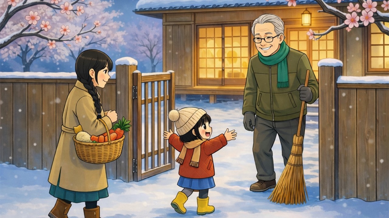 Snowy Village Festival: Roasted Chicken & Warm Winter Life | Ghibli-Style ASMR