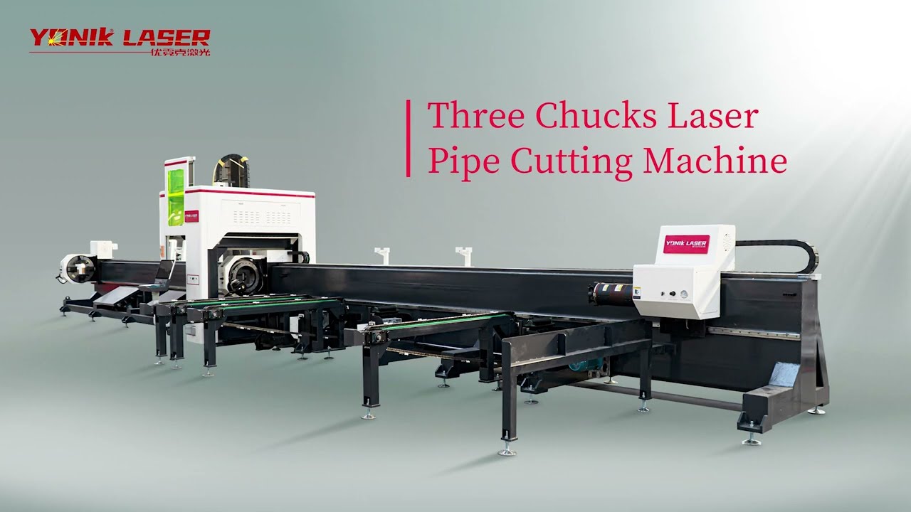 Tube Laser Cutting Machine with Three Chuck and Auto-Loading System