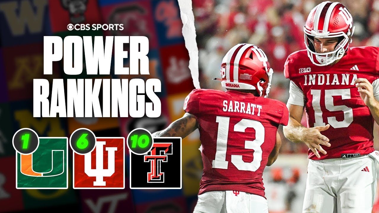 College Football Week 5 Power Rankings: Miami remains No. 1, Indiana & Texas Tech move into Top 10