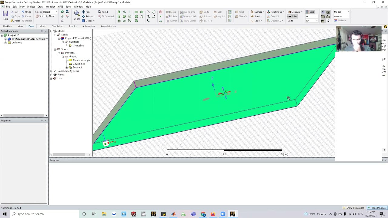 2.3 GHz Probe Feed Patch Antenna - ANSYS HFSS Simulation