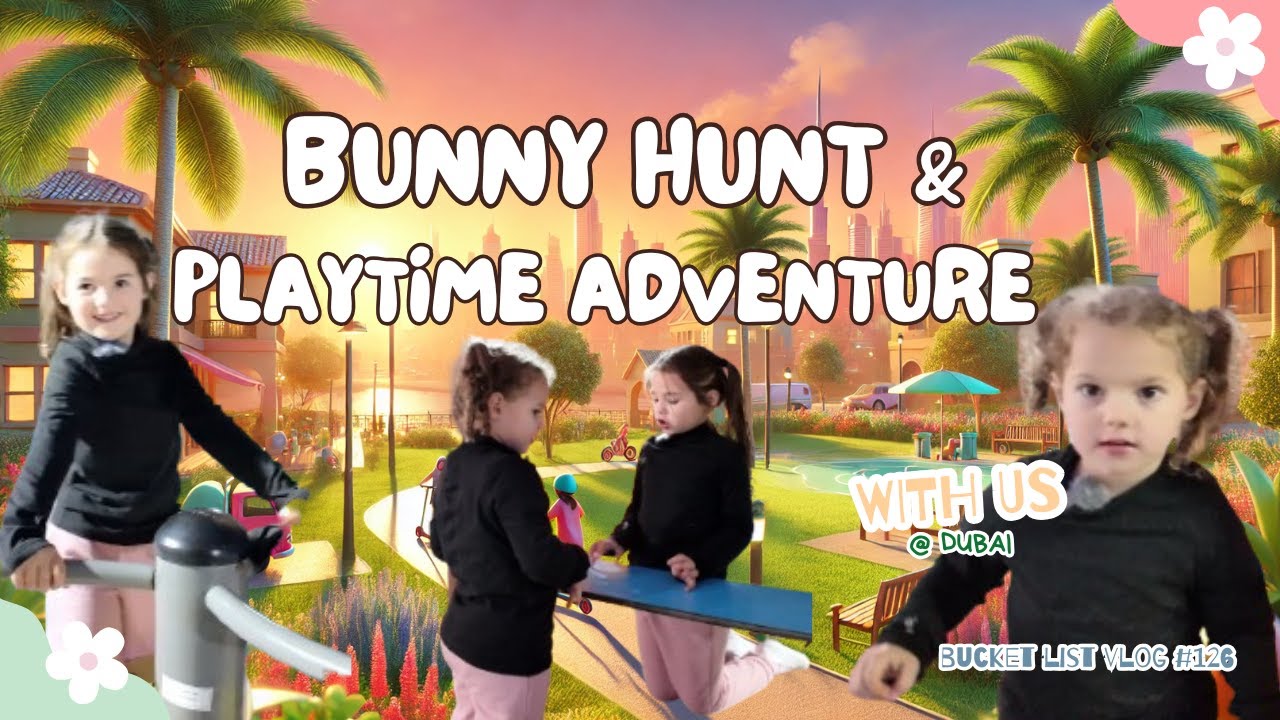 Bunny Hunting Adventure. Swing, Slide,  Search and more fun @Dubai | Kids Activities Dubai Vlog