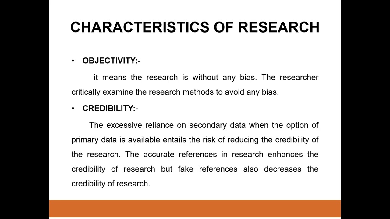 Education : Educational Research : Lecture -1 : Meaning and Characteristics of Research 