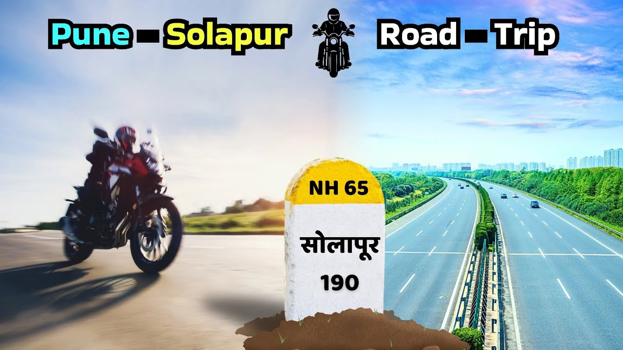 पुणे-सोलापूर NH65 Beautiful Journey 🏍️ | Pune-Solapur highway Road trip 