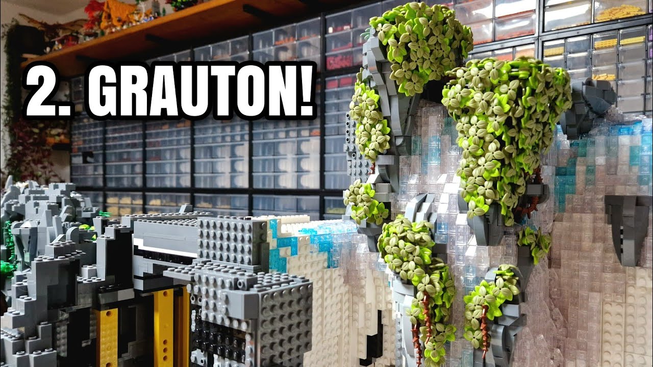 14. Teil - Bau unserer LEGO Welt | Neuer Grauton für die Felswand
