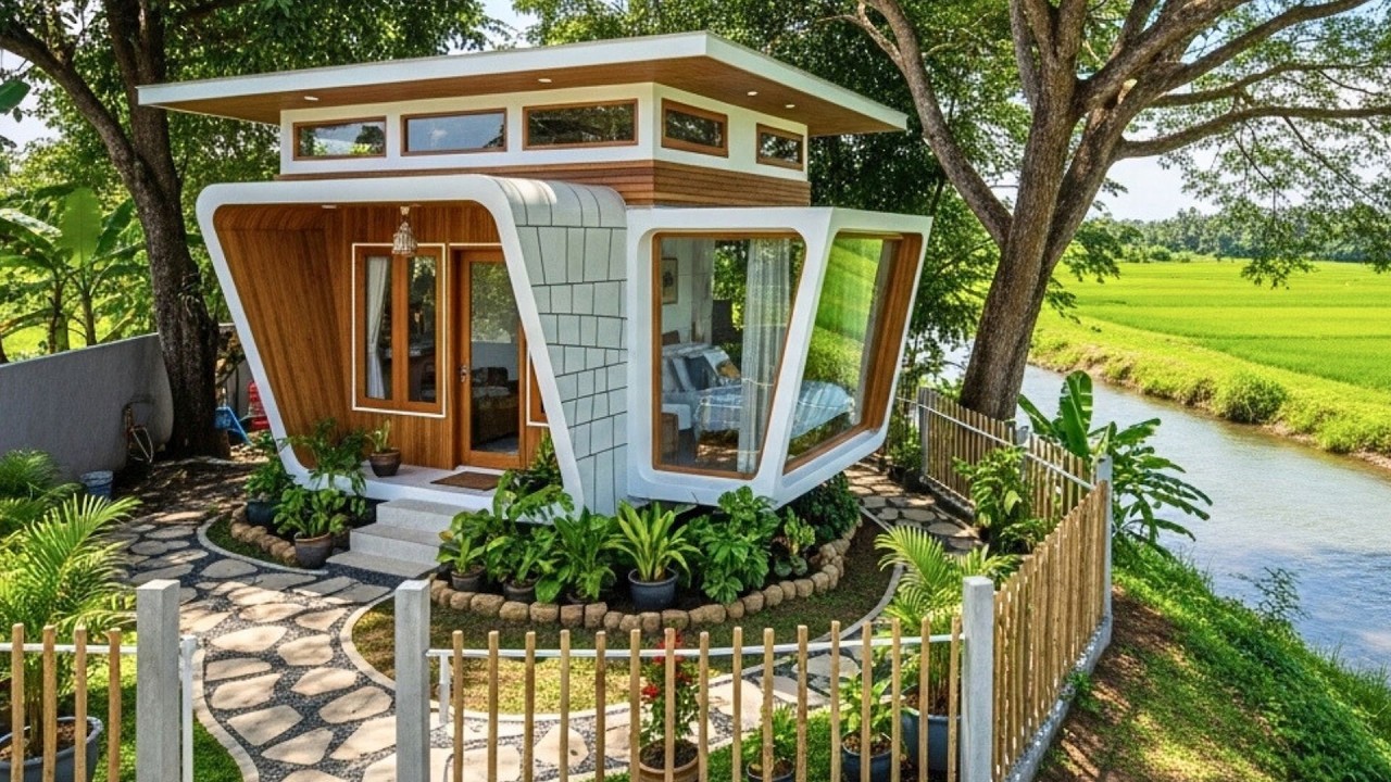 A Tiny House Rising Beside The Stream — Architecture Meets Nature’S Symphony