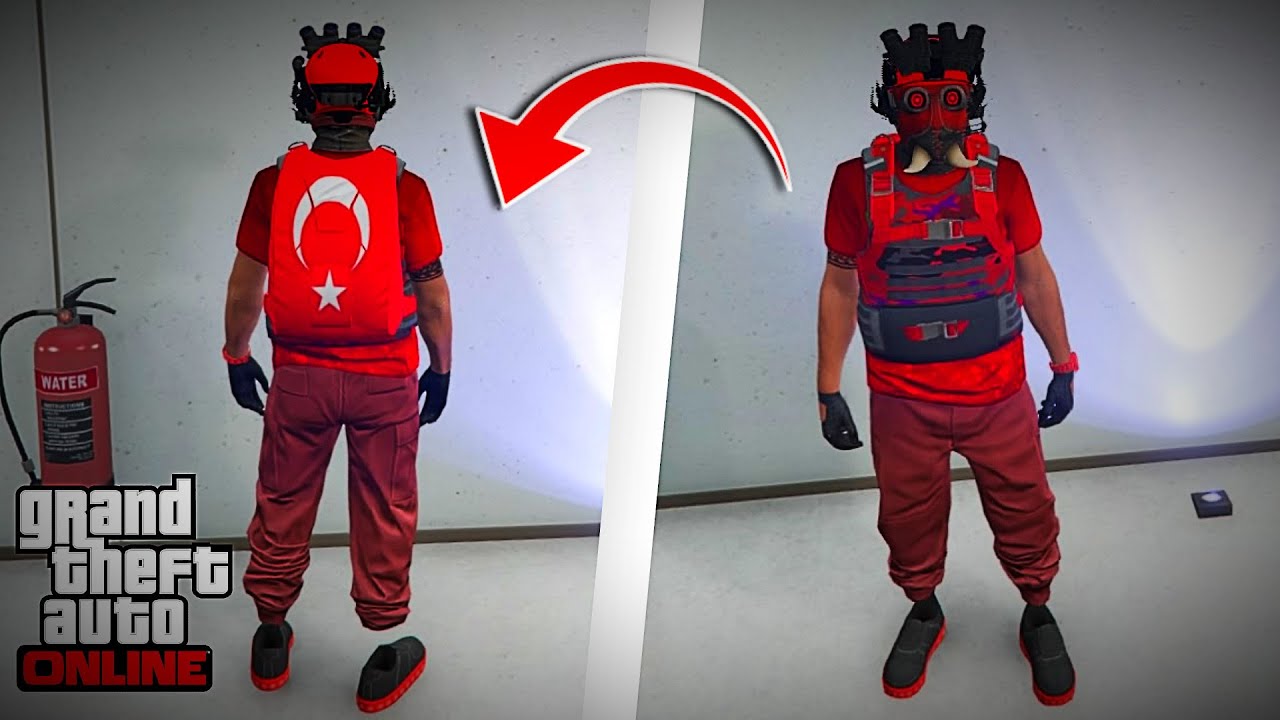 AVOIR MA TENUE MODDER ROUGE TURQUIE SANS CODAGES + JOGGER ROUGE SUR GTA 5 ONLINE 1.51 (PS4/XBOX/PC)