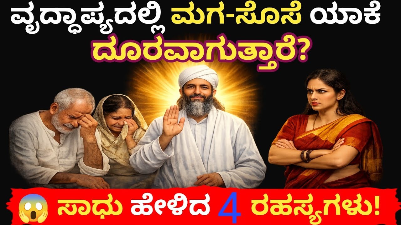 ವೃದ್ಧಾಪ್ಯದಲ್ಲಿ ದುಃಖ ಬೇಡ ಅಂದ್ರೆ ಈ 4 ತಪ್ಪುಗಳನ್ನು ಎಂದಿಗೂ ಮಾಡಬೇಡಿ! #kannada #vastu 