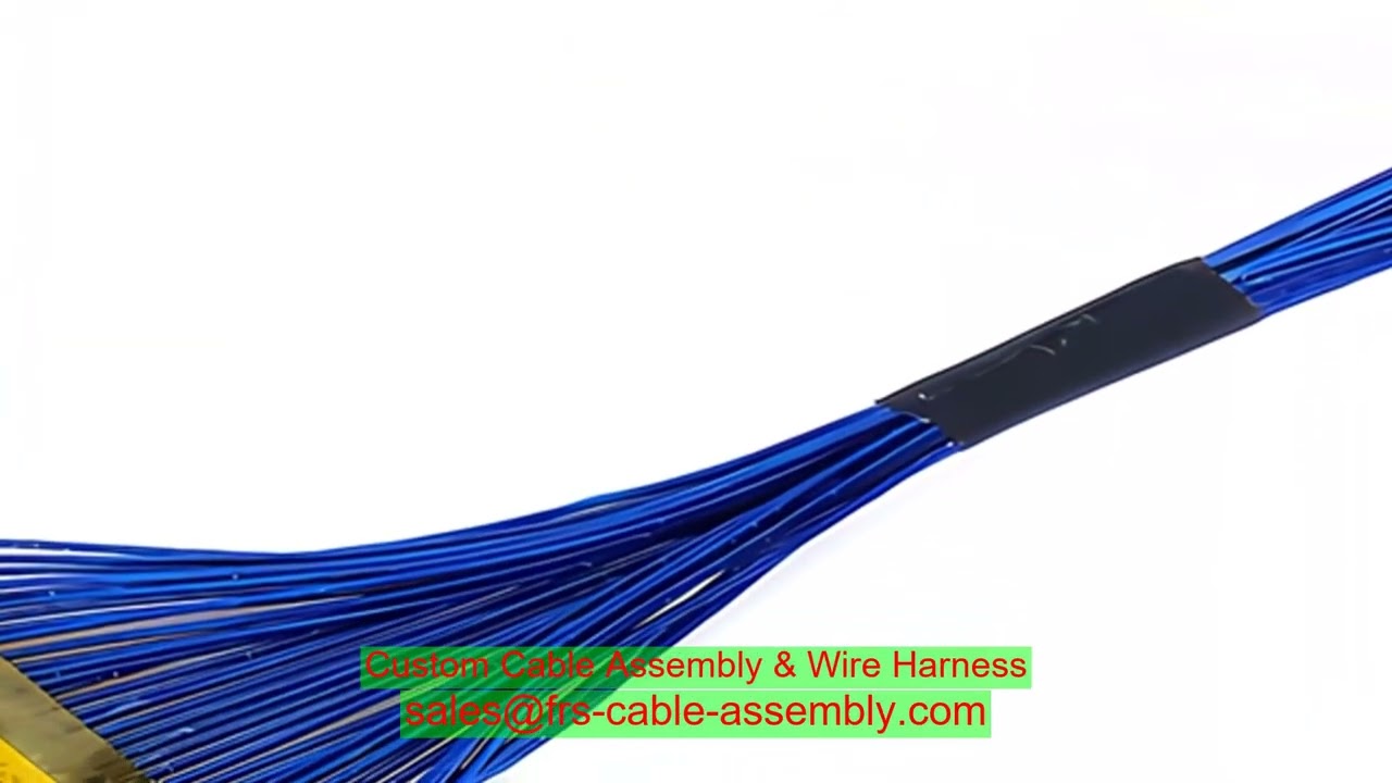 UAV gimbal micro coax micro coax harness overmolded Ethernet Cat6A JST to Hirose IP67 TPU jacket foi