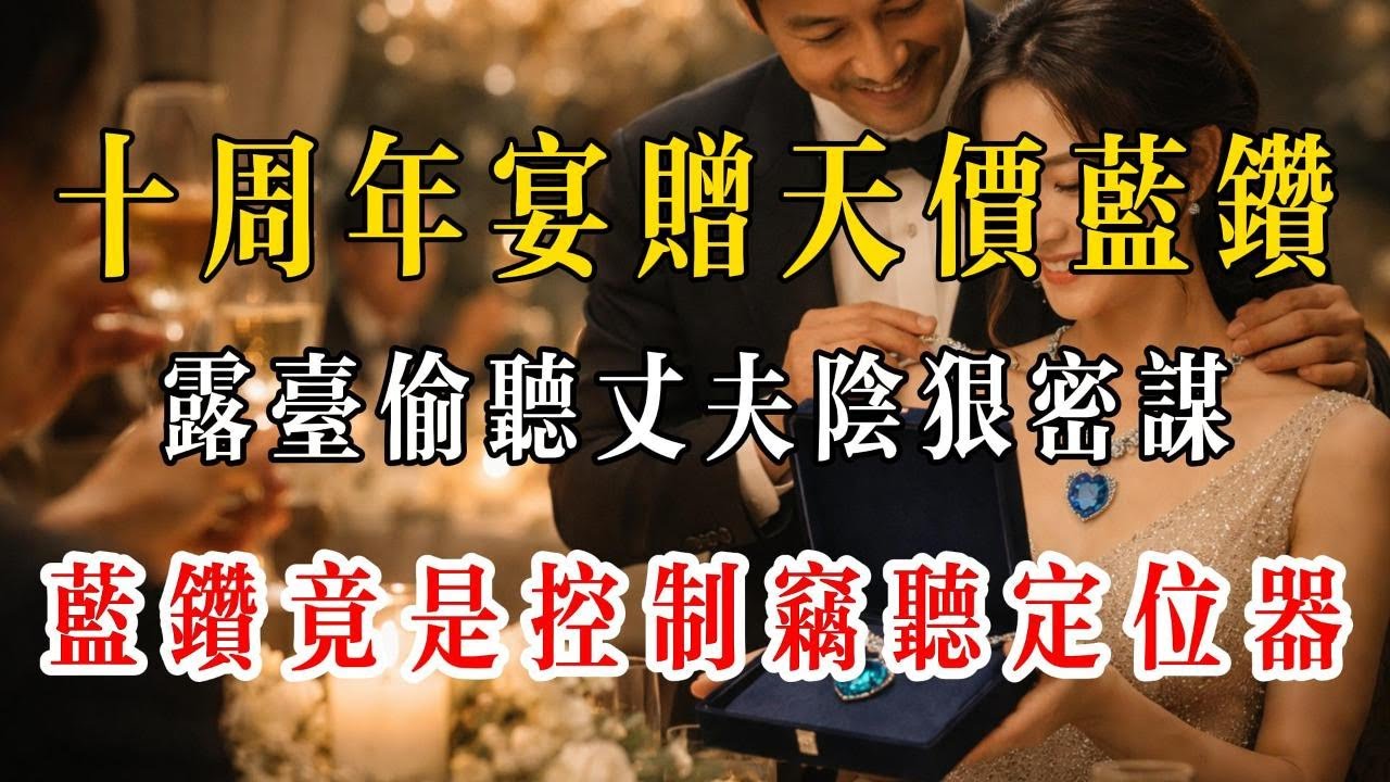 結婚十周年宴，他送我天價藍鑽，露台偷聽才知，竟是竊聽定位器！