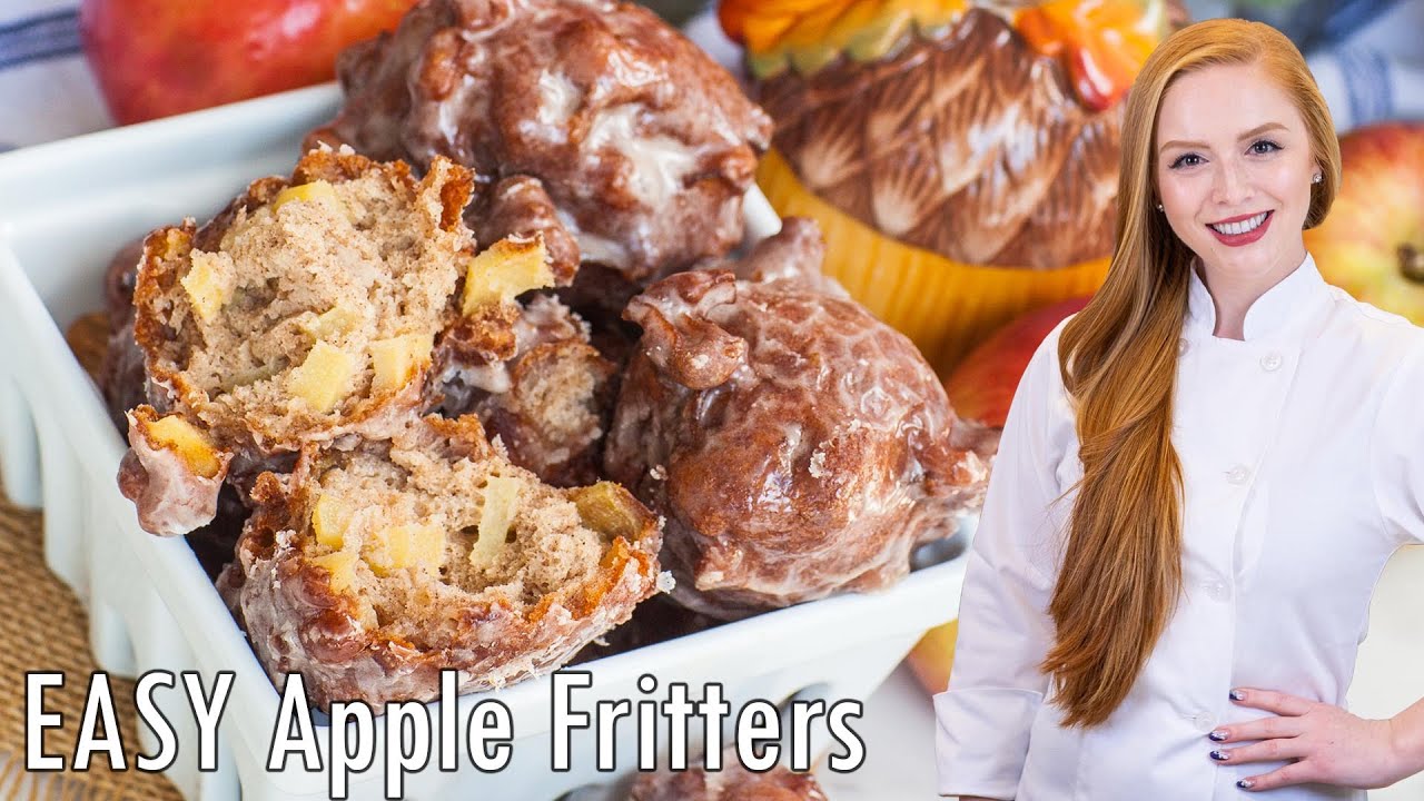 Super EASY Apple Fritters Recipe - with Cinnamon Glaze!