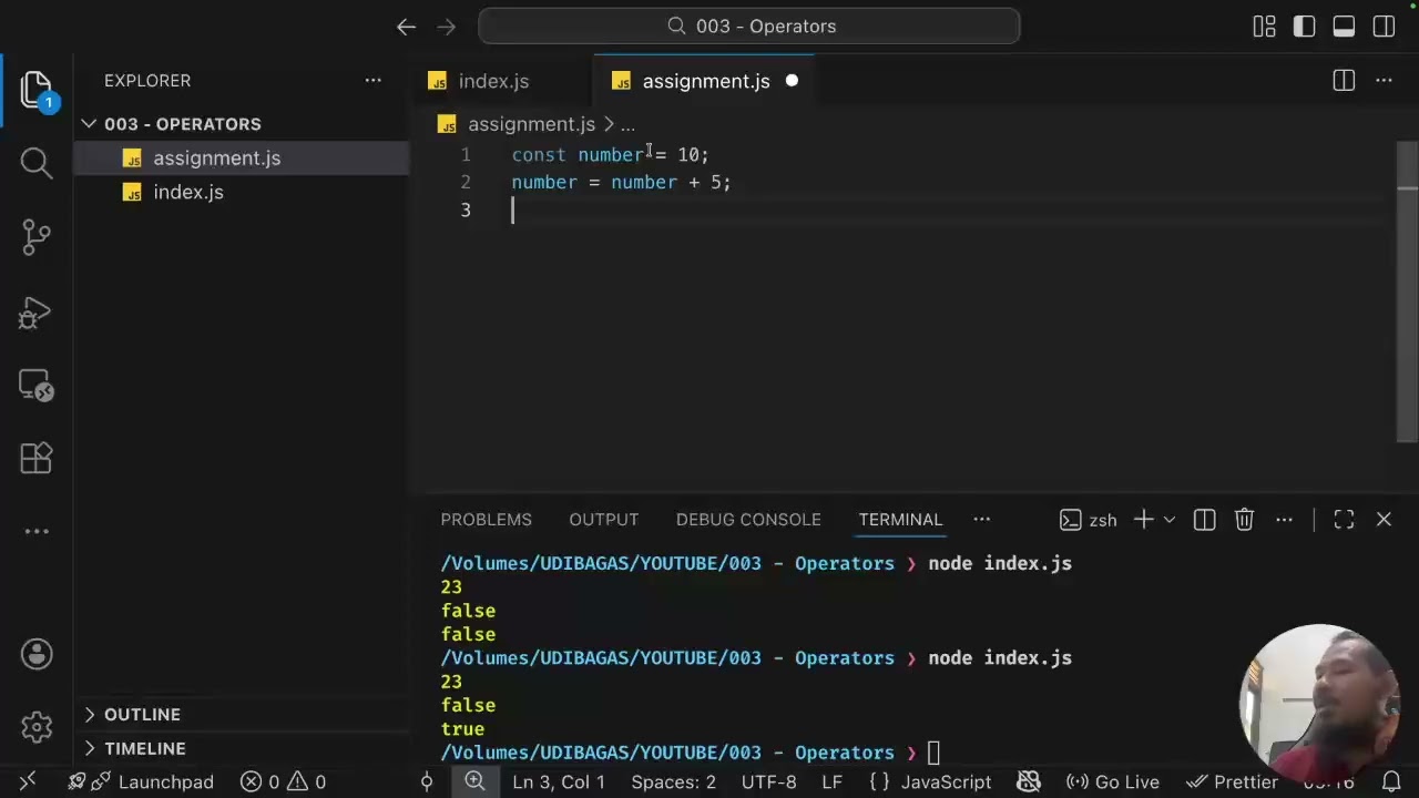 008 - Learning Javascript: The right way - Operator - tambahan