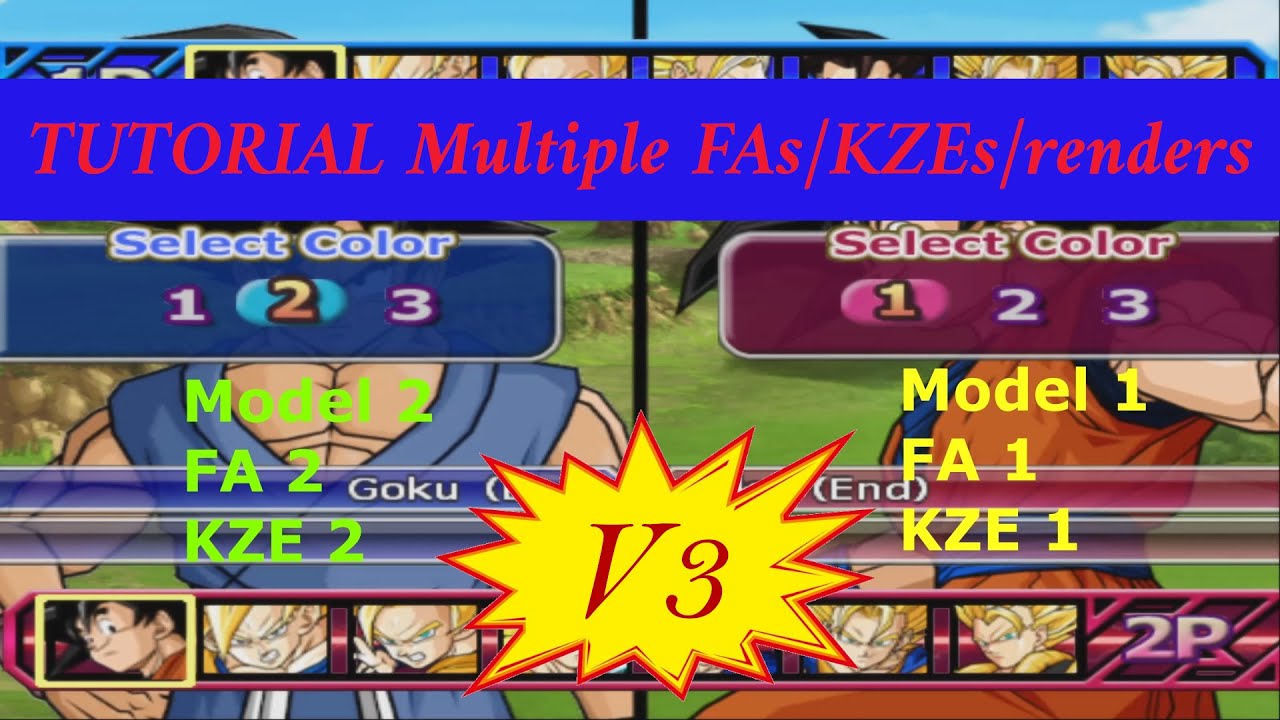 Tutorial MOD V3 | Multiple FAs, KZEs and big images compatible with PCSX2 and PS2 | DBZBT3