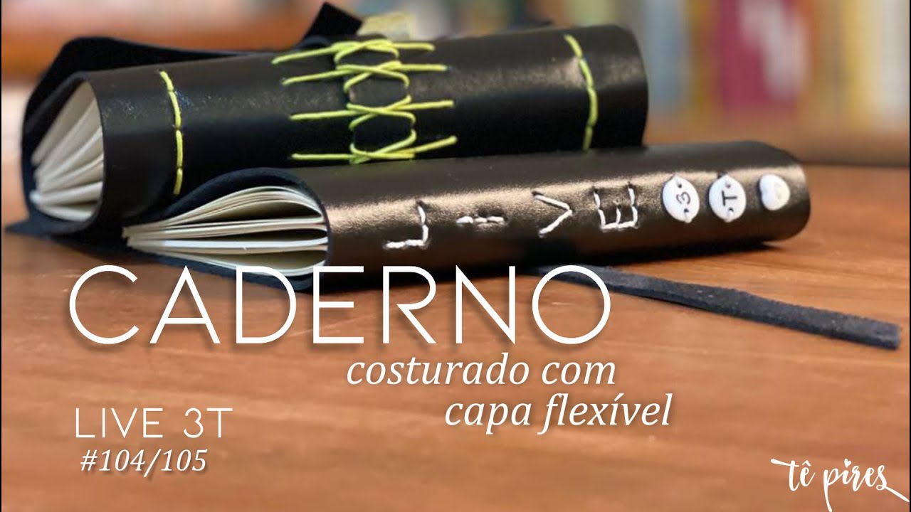 Bora fazer um caderno costurado com capa flexível
