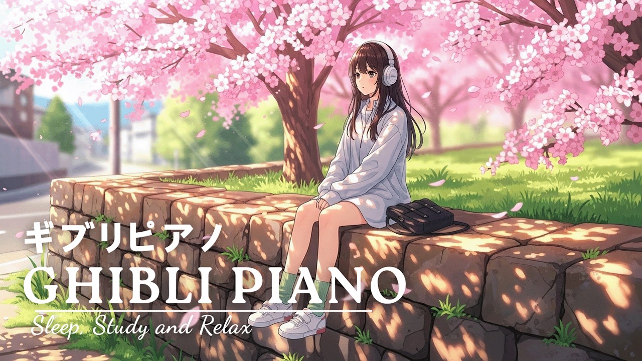 Peaceful Spring Ghibli Piano with Birdsong for Study, Relaxation and Sleep 🌸🐦🎹