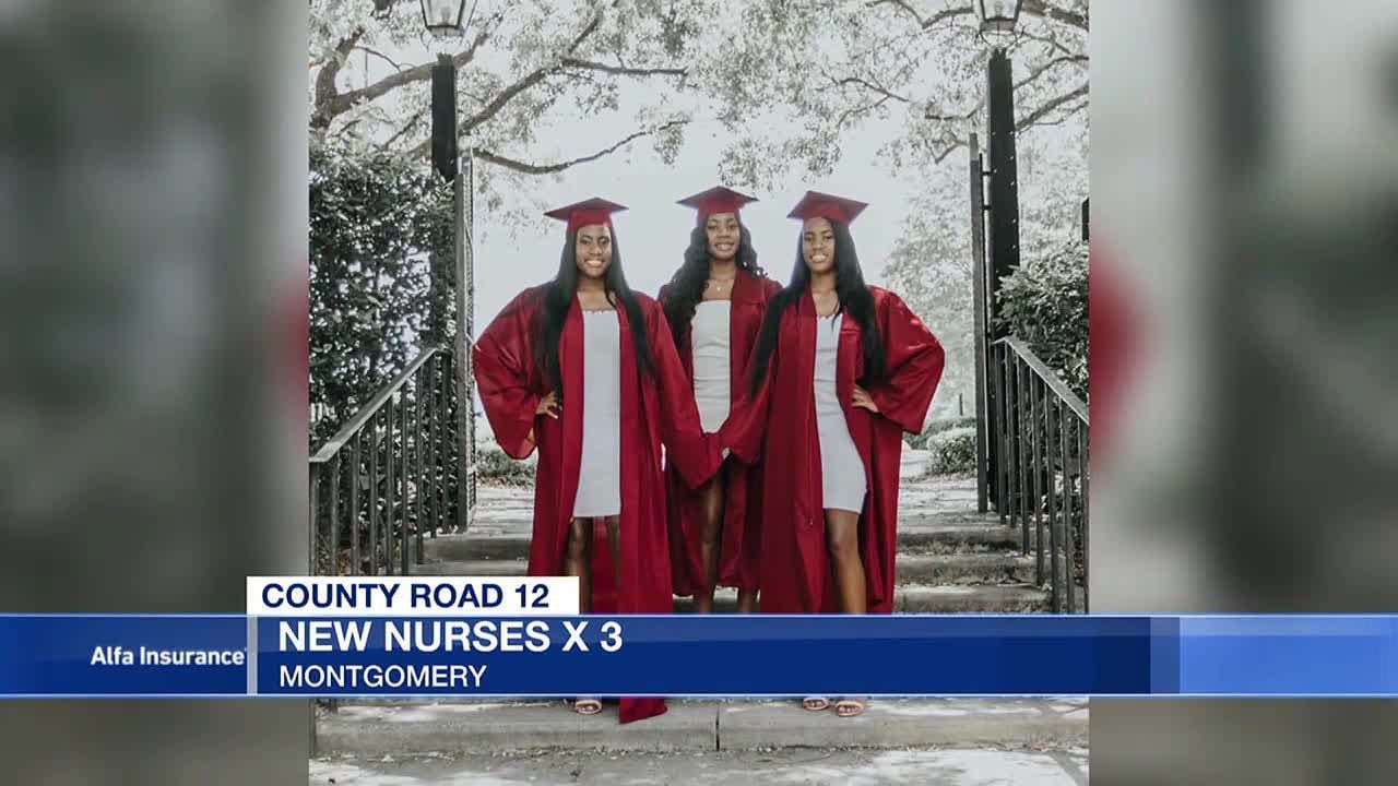 Triplet sisters become triplet nurses