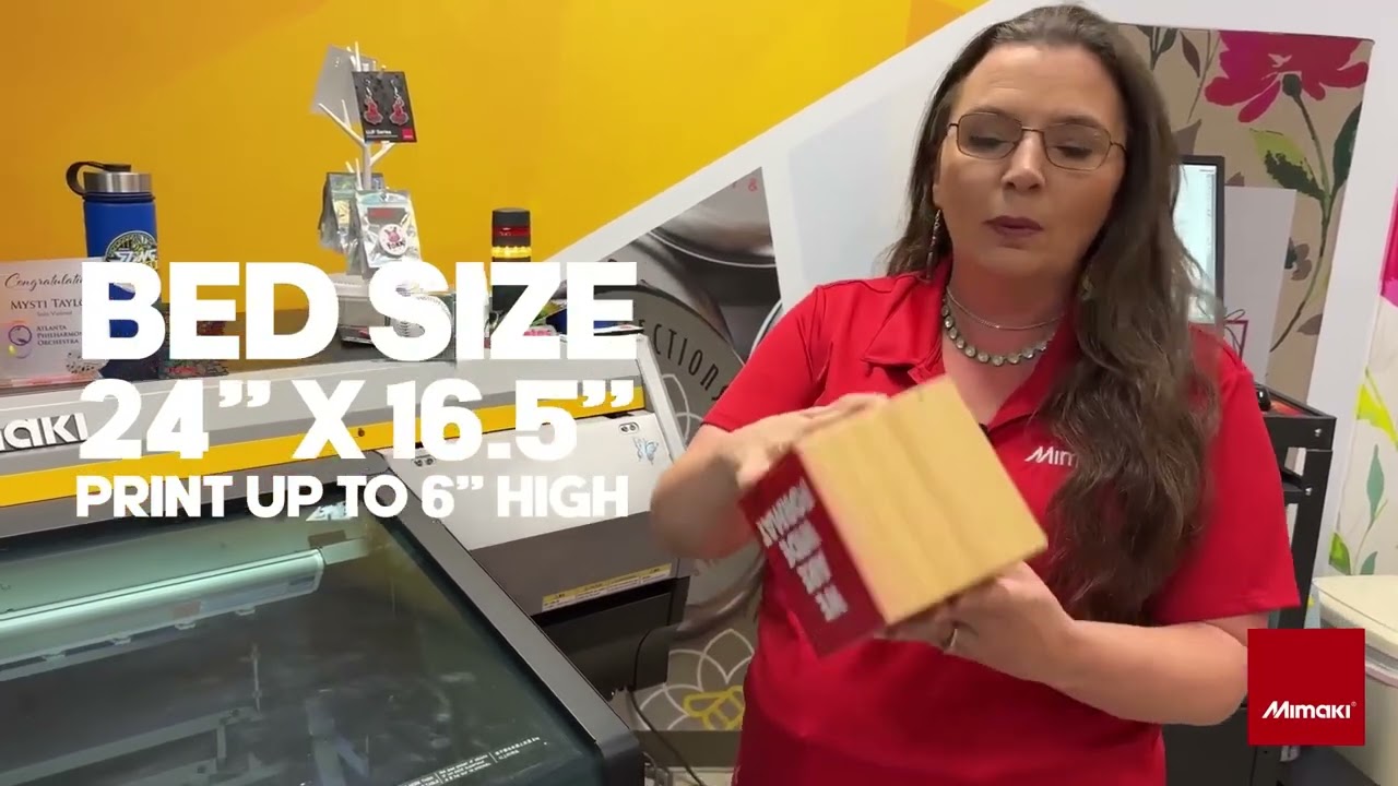 UJF-6042 MkII e Printer Demo with Carrisa Terwey | UV Flatbed + Trotec Laser Applications