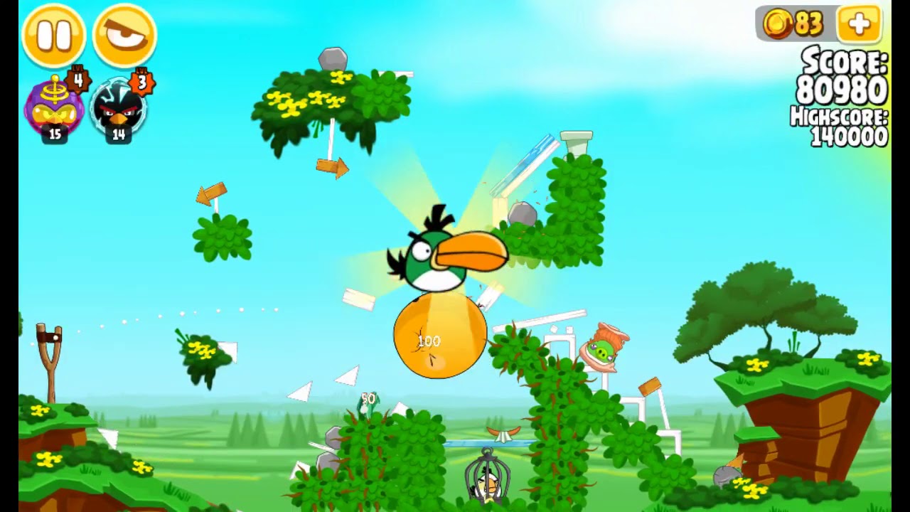 Angry Birds Seasons - Marie Hamtoinette - Level 1-4 - 141,070 - World Record!