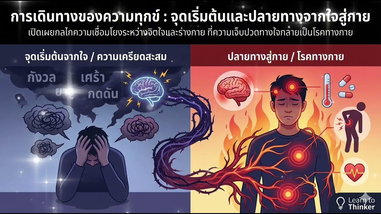 ​🎧 การเดินทางของความทุกข์ : จุดเริ่มต้นและปลายทางจากใจสู่กาย | LTK