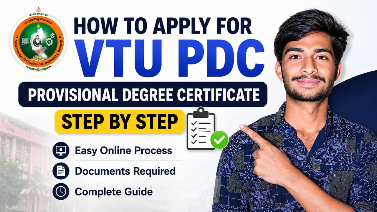 VTU PDC Apply Online 2026 | Provisional Degree Certificate Step by Step Full Process |