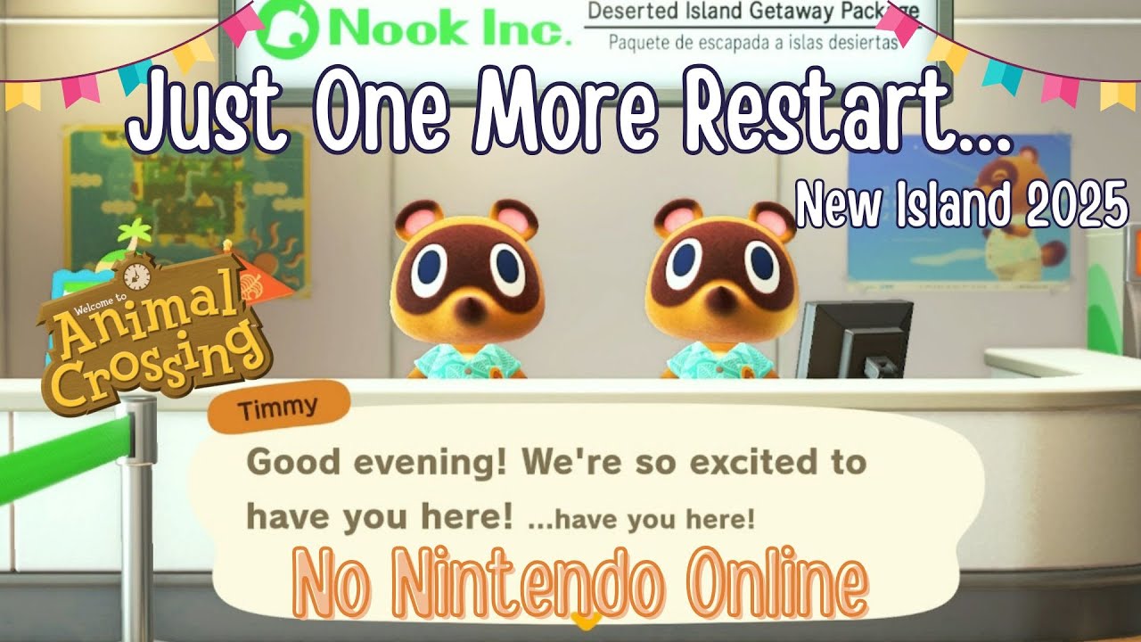 Restarting One More Time | No Nintendo Online | Animal Crossing New Horizons | Cozy Long Gameplay