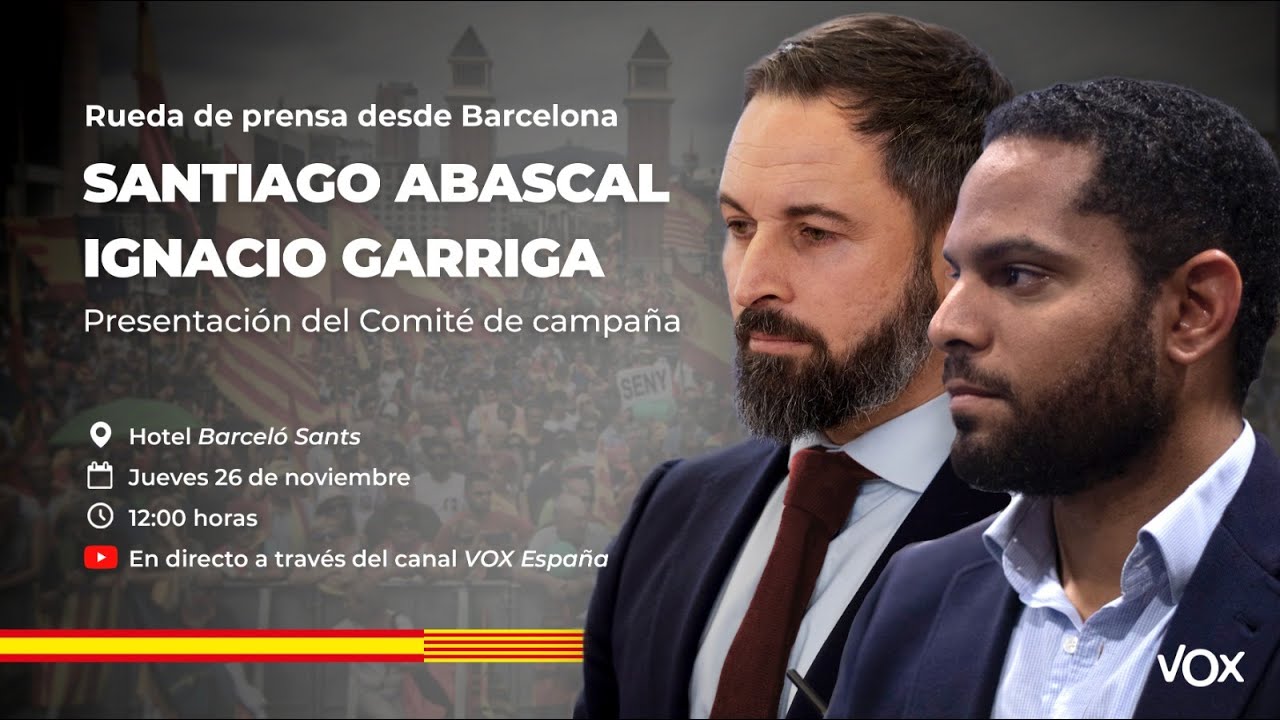 🔴🔴 Directo Santiago Abascal desde Barcelona