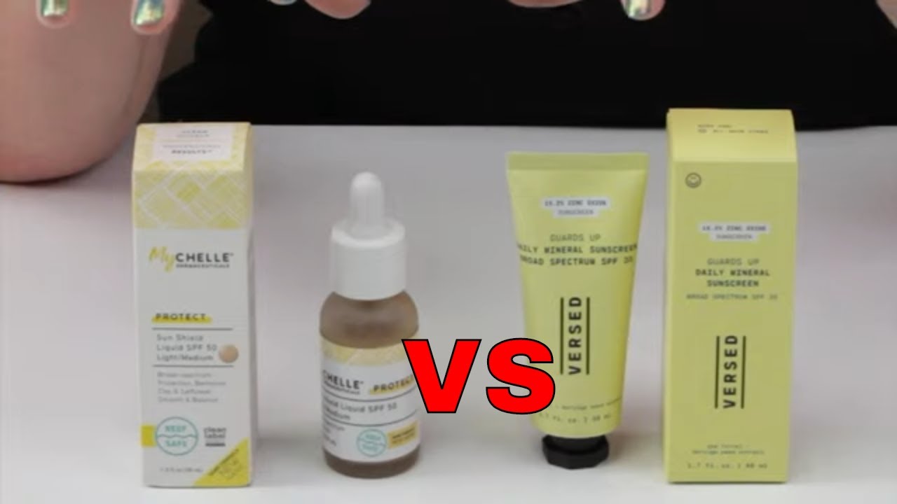 Versed Guards Up Daily Mineral Sunscreen SPF 35 VS. Mychelle Sun Shield Liquid Mineral SPF 50