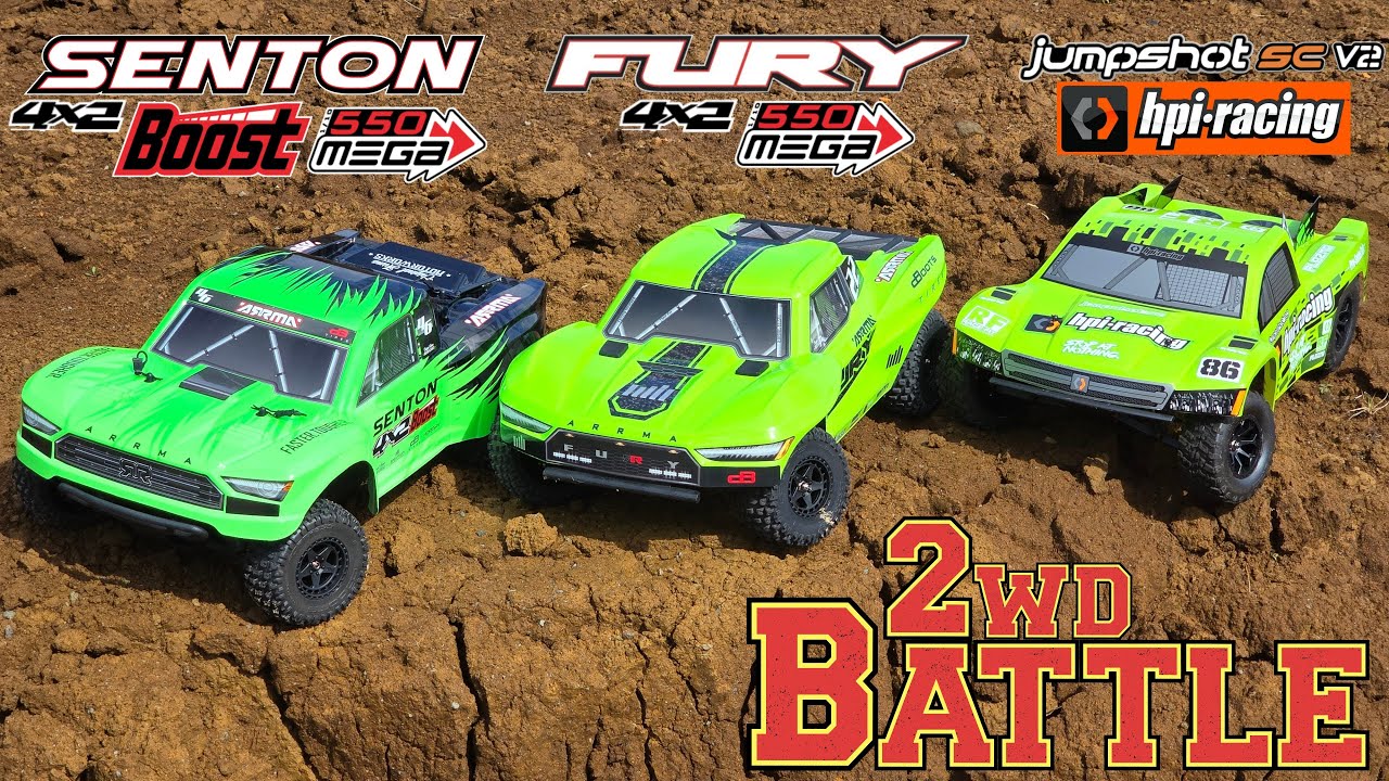 ARRMA FURY vs ARRMA Senton vs HPI Jumpshot SC V2 - 2WD RC SCT Battle!