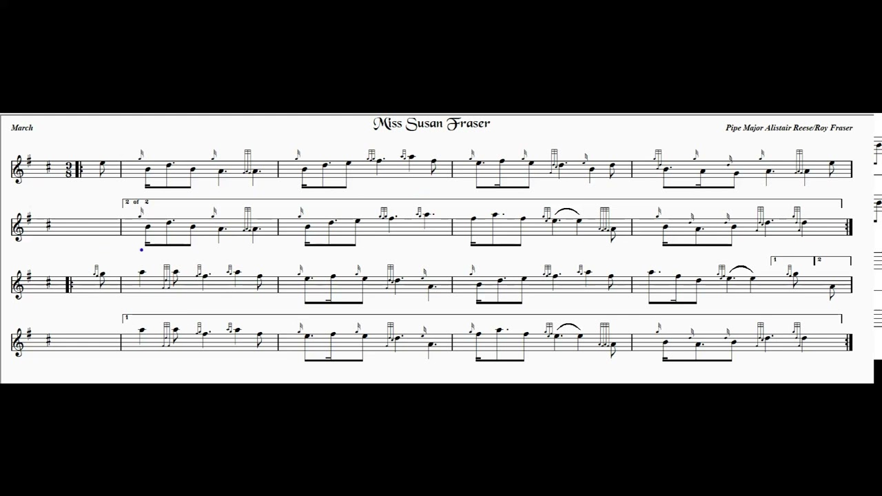 Miss Susan Fraser by Pipe Major Alistair Rees/Roy Fraser