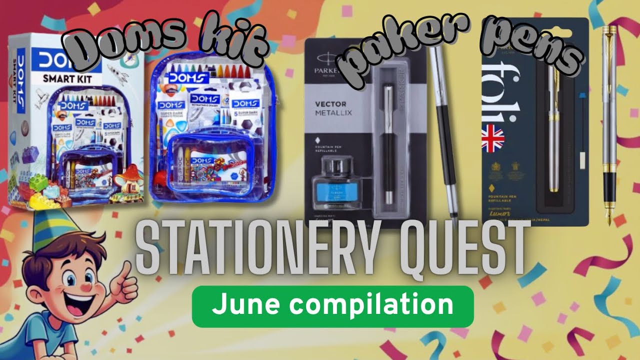 Ultimate Stationery Compilation July 2025 | Parker Vector, Folio, Doms Smart Kit & More