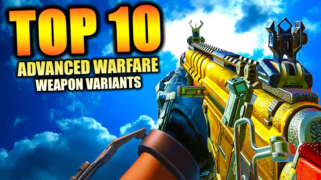 Top 10 "VARIANT WEAPONS" in ADVANCED WARFARE (Top Ten) Call of Duty | Chaos