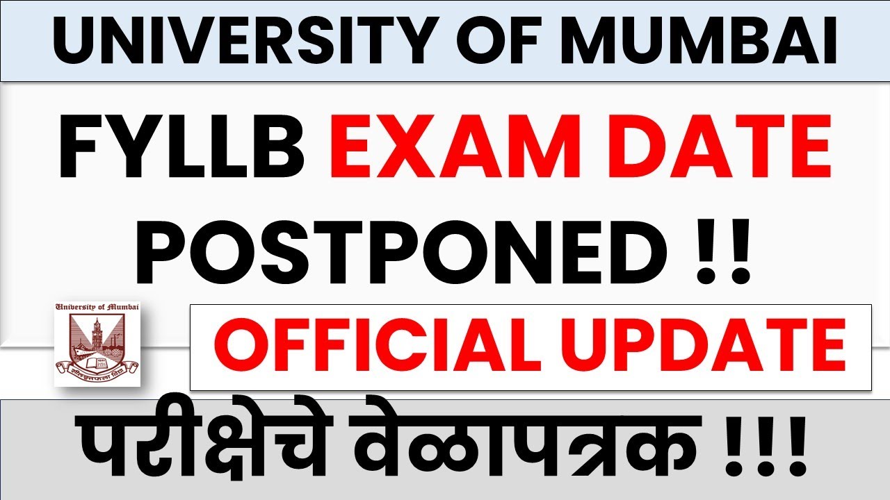 FYLLB 1st Semester Mumbai University Exam Postponed 2026 🚨 | Official Update | #mumbaiuniversity