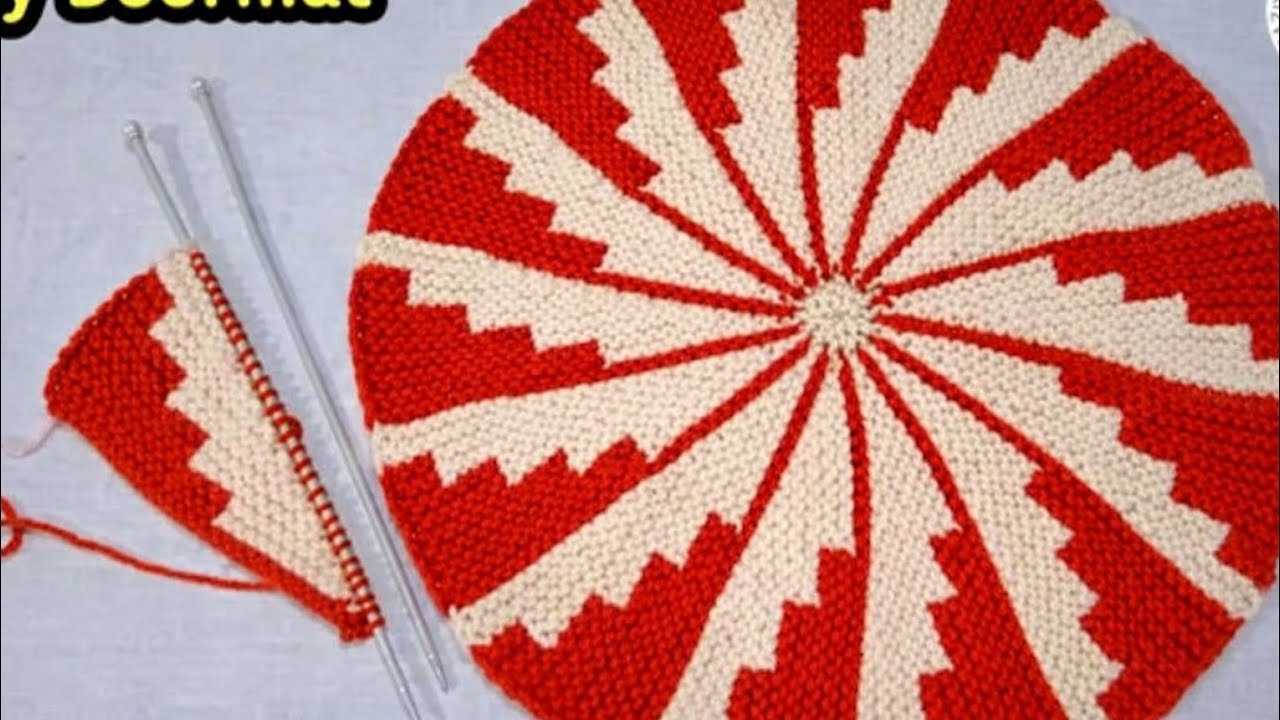 28 फंदो ं से बनाए 2 रंग का बहुत ही आसान और खूबसूरत पायदान | new doormat design thalposh