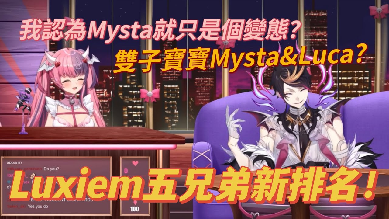 【NIJISANJI EN / VShojo】Luxiem五兄弟新排名！【Shu Yamino / Ironmouse】