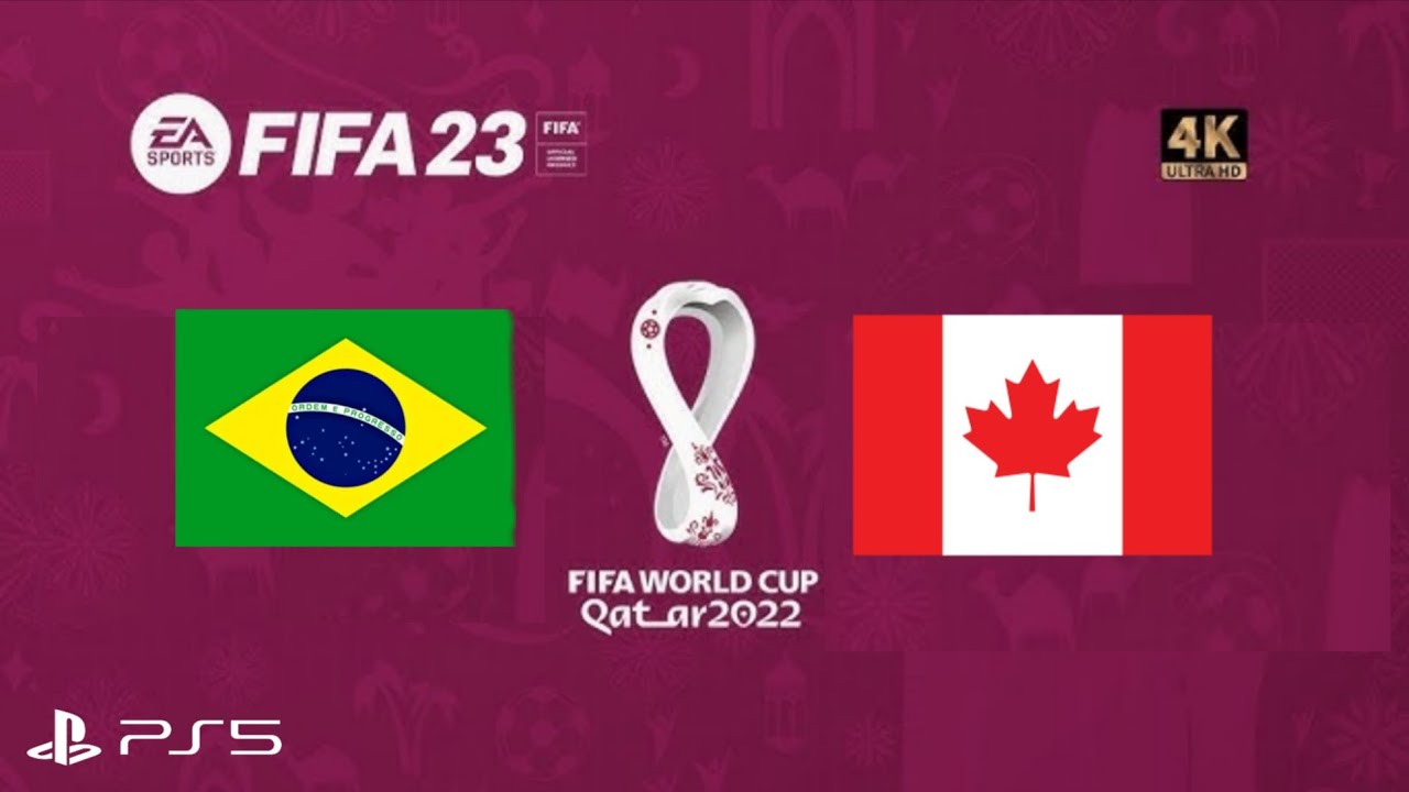 🚨 BRASIL X CANADÁ FINAL COPA DO MUNDO QATAR 2O22 FIFA 23 GAMEPLAY 4K