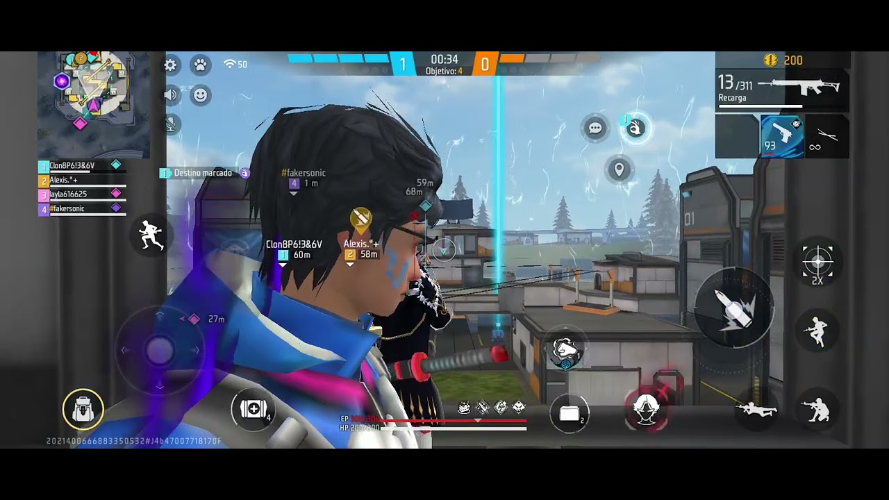 Layla y fakersonic en free fire 