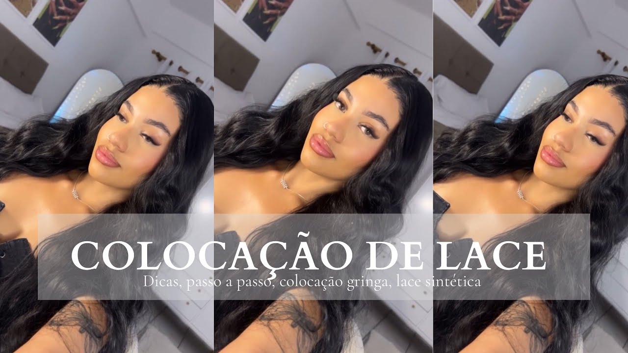 Colocação completa de lace wig 🤍 | passo a passo • dicas • lace sintética • colocação gringa