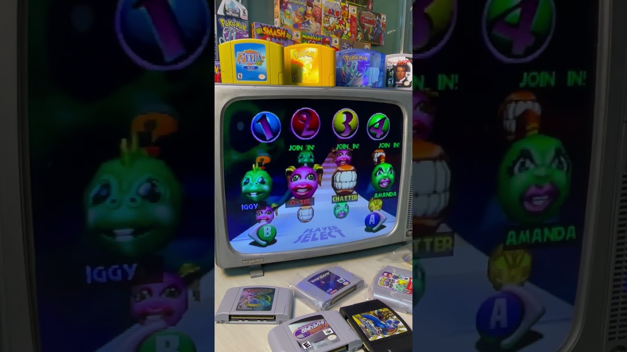 Nintendo N64 Console Game - Iggy's Reckin' Balls #gaming #nintendo #videogames #retrogaming #shorts