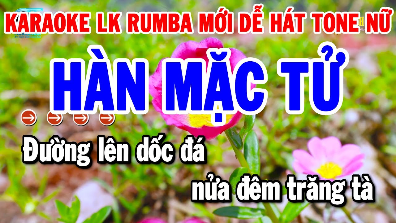 Karaoke Liên Khúc Tone Nữ Nhạc Sống Rumba Dễ Hát | Hàn Mặc Tử - Đêm Buồn Tỉnh Lẻ | Thanh Hải