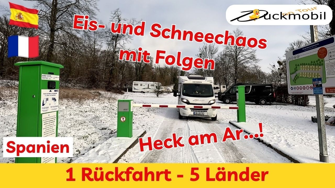Spanien 25/26 # 9 - 1 Rückfahrt - 5 Länder - Sonne bis Schneetreiben, alles dabei