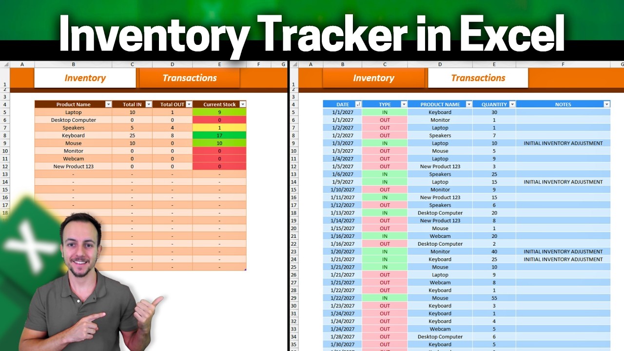 How to Create an Inventory Tracker in Excel | Stock In & Stock Out