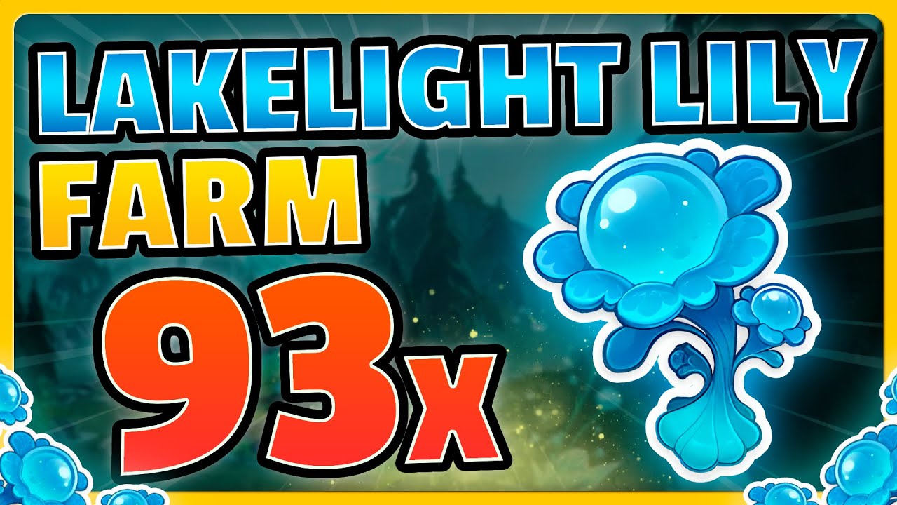 ALL THE 93 Lakelight Lily  !  (SPEEDRUN ROUTE) | Genshin Impact