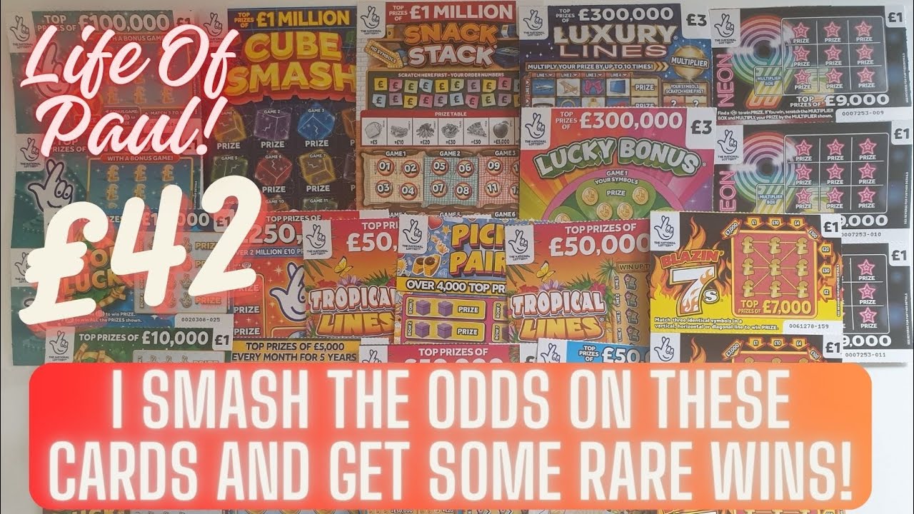 I smash the odds on these scratch cards. A £42 mix of scratch cards with some nice wins