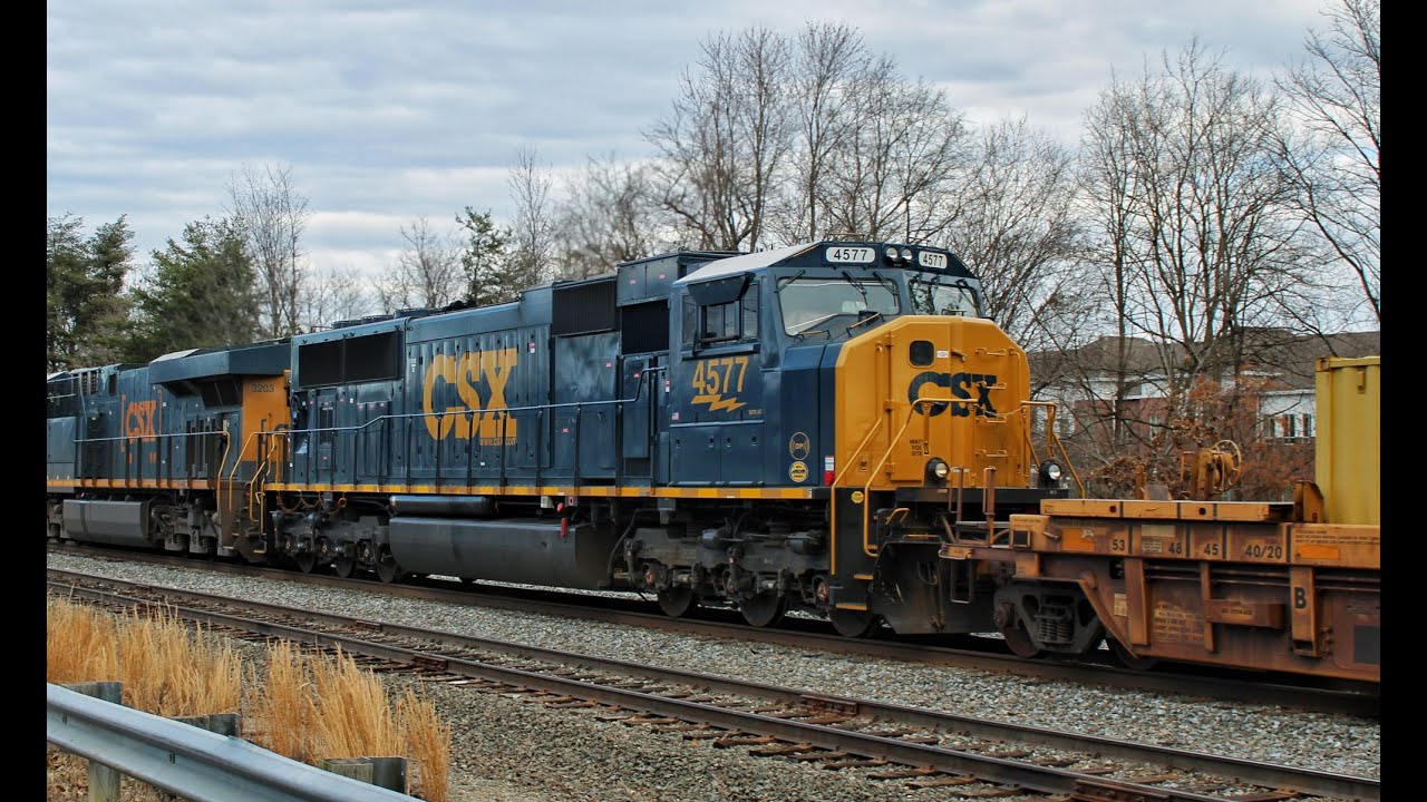 YN3c SD70MACe #4577 Trailing on CSX Intermodal I135-06 in Lorton, VA | 1/6/2023