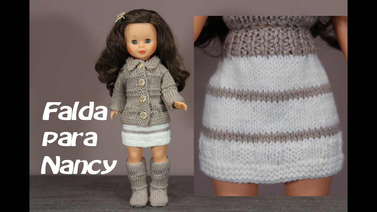 DIY Falda para Nancy a dos agujas
