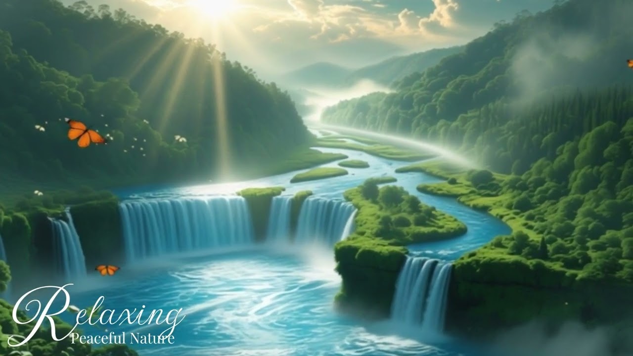 relaxing music - Peaceful River & Nature Sounds – Stress Relief Music, Stop Overthinking