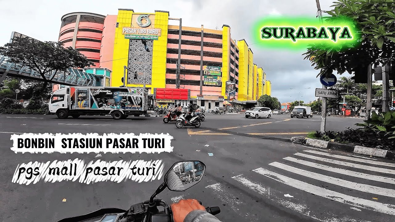 Perjalanan dari kebun binantang /KBS menuju ke stasiun ,mall ,PGS pasarturi surabaya #motovlog