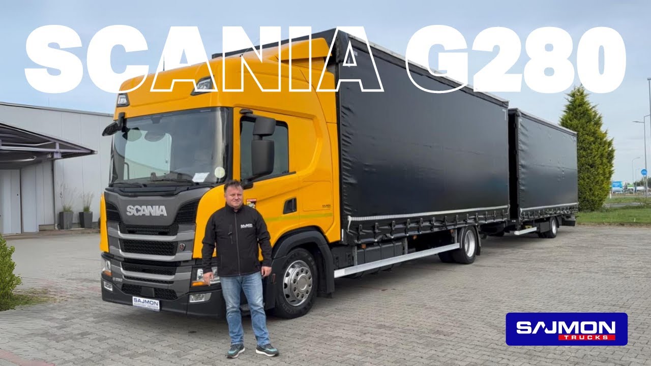 Scania G280 2018 Tandem Jumbo Curtainsider Truck + Trailer presented by SAJMON